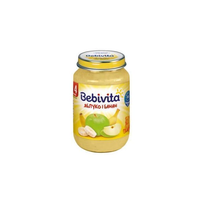 Пюре Bebivita 1689 яблоко, банан (с 4 месяцев) 190 г