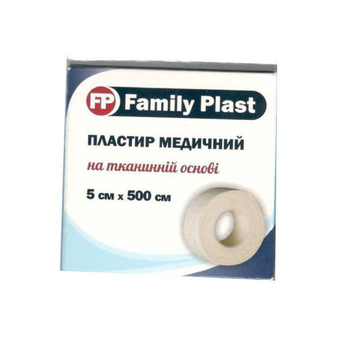 Пластир Family Plast медичний на тканинній основі 5 см х 500 см