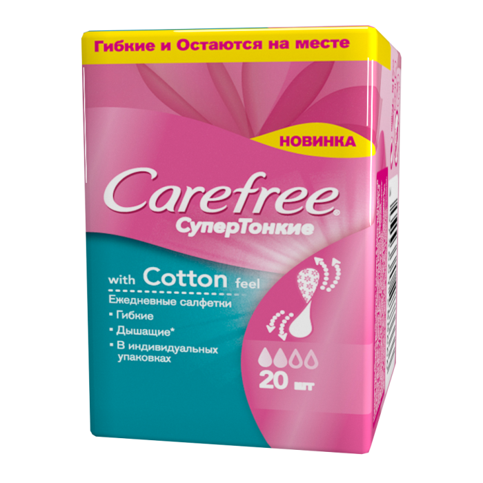 Прокладки Carefree Cotton Feel ежедневные №20