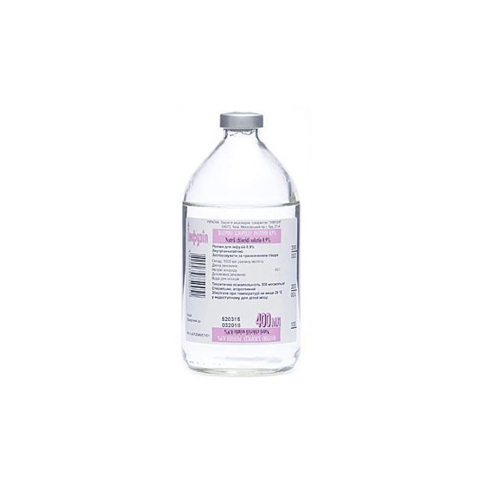 Натрію хлорид 0,9% пляшка 400 мл