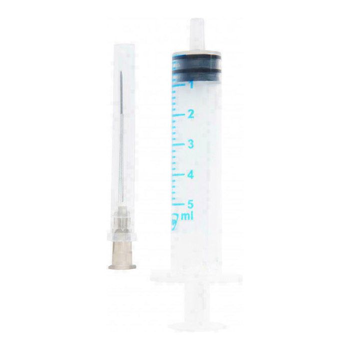 Шприц MP Medplast Inject Luer 3-х комп. 5 мл, гол. 22G х 1 1/2 (0,7 х 38 мм) №1