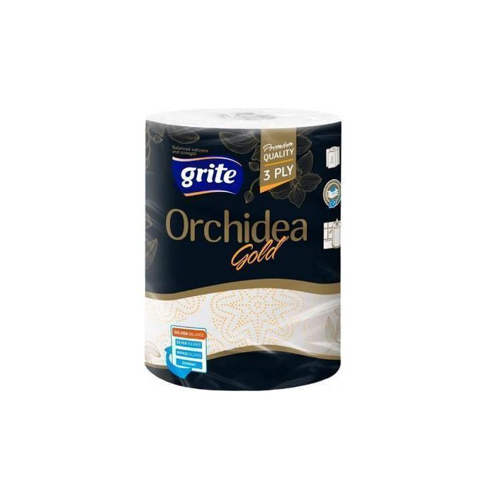 Рушники Grite Orhidea Gold (90 відривів) 3 шари