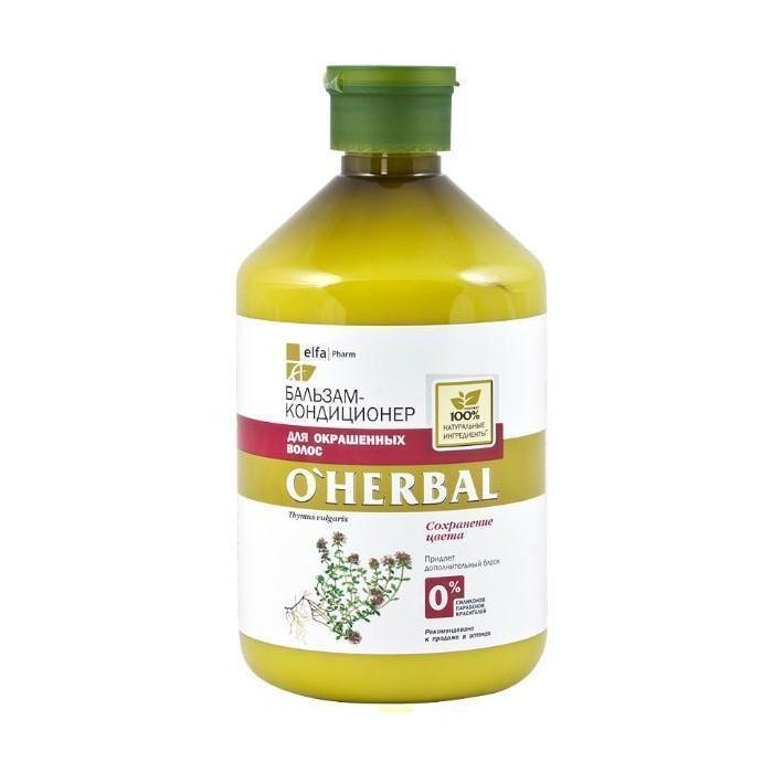 Бальзам-кондиціонер O'Herbal для фарбованого волосся 500 мл