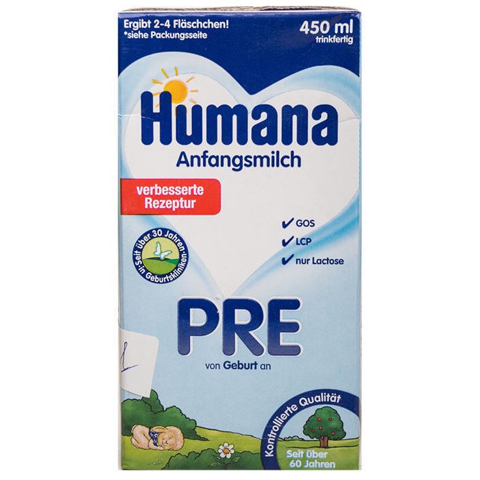 Суміш молочна Humana PRE рідка формула (з 0 місяців) 450 г