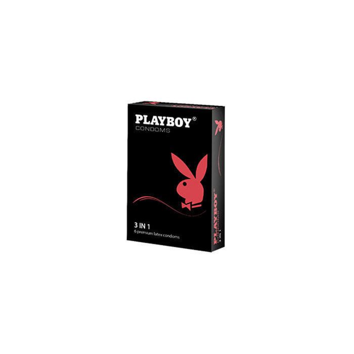 Презервативи Playboy 3 in 1 Condoms 6 шт