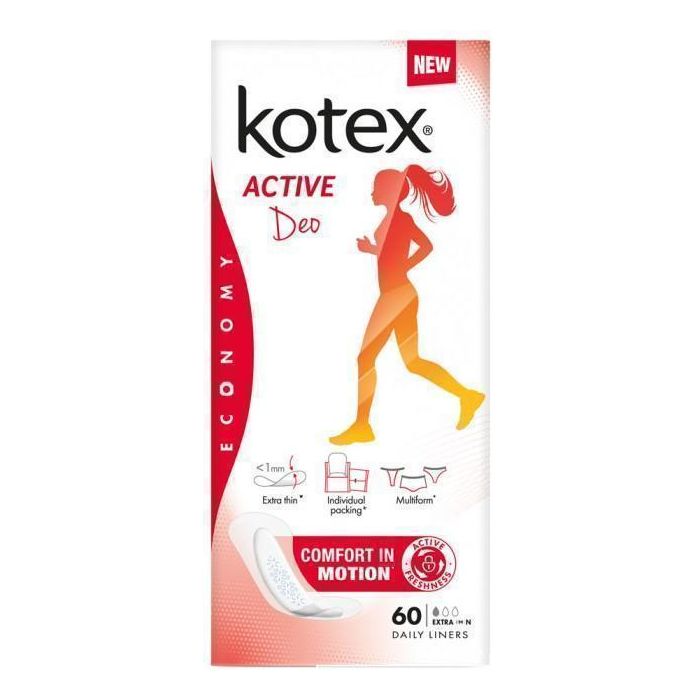 Прокладки Kotex Deo Active Extra Thin Liners щоденні 60 шт