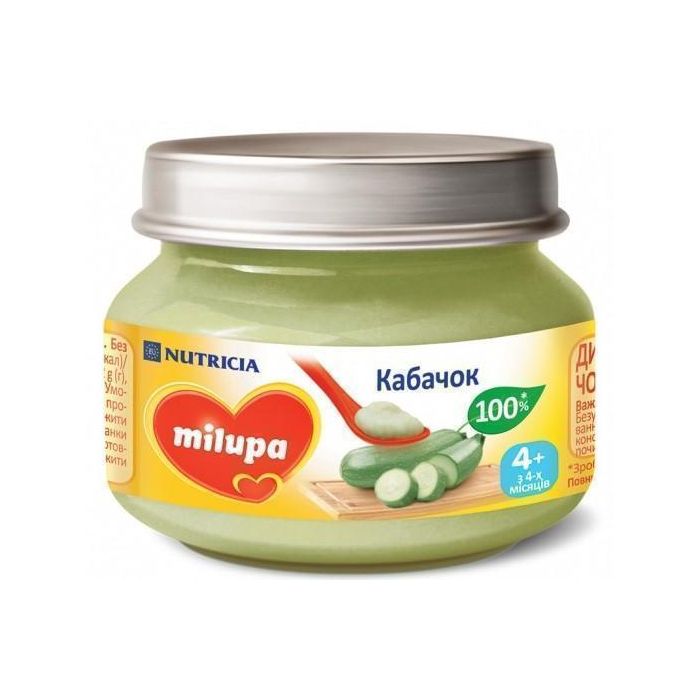 Пюре Milupa овощное кабачок (с 4 месяцев) 80 г