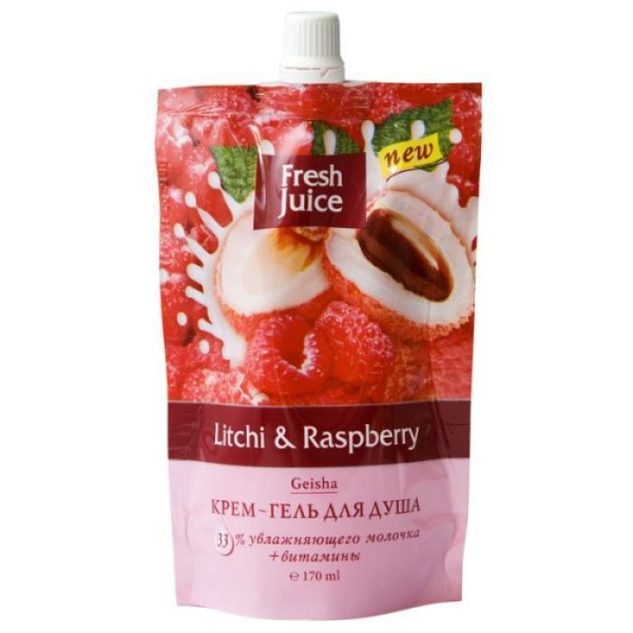 Гель для душа Fresh Juice Litchi& Raspberry 170 мл