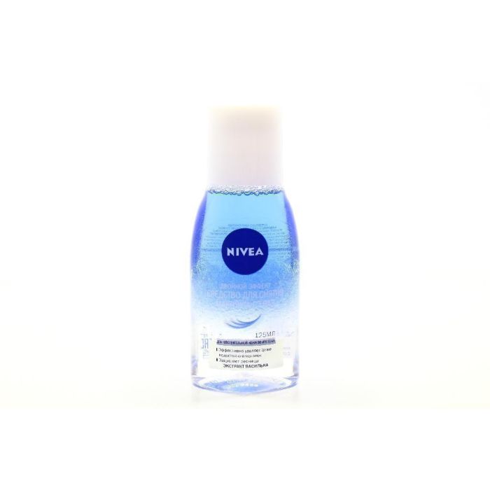 Средство Nivea Двойной Эффект для снятия водостойкого макияжа с глаз 125 мл