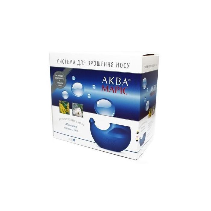 Аква Марис система для зрошення носу + пакетики-саше зі збагачененною травами сіллю №30
