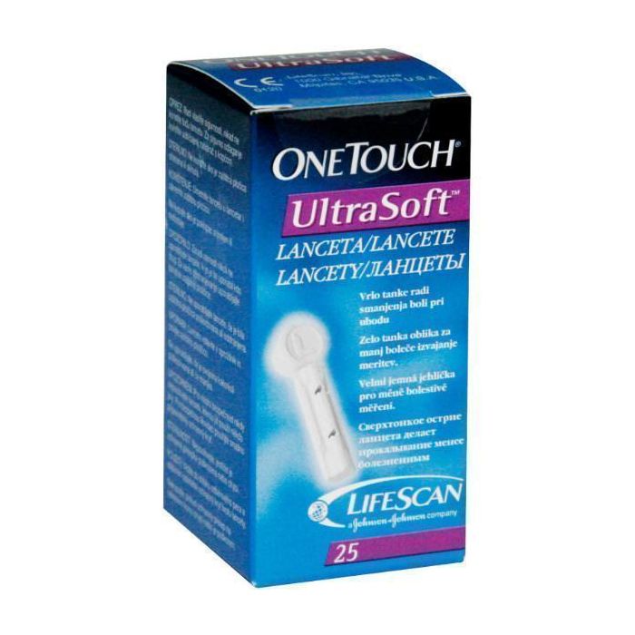 Ланцети OneTouch Ultra Soft №25