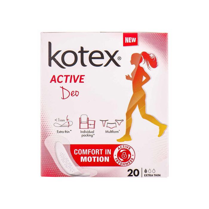 Прокладки Kotex Deo Active Extra Thin Liners щоденні 20 шт