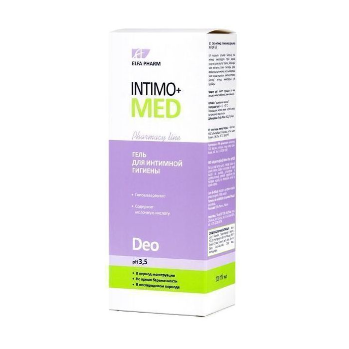 Гель Intimo+med Deo для интимной гигиены 200 мл - фото №1 Гель Intimo+med Deo для интимной гигиены 200 мл