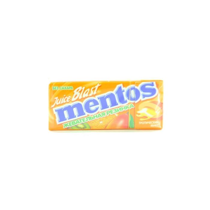 Жувальна гумка Mentos Juice Blast Тропічний мікс, 15 г