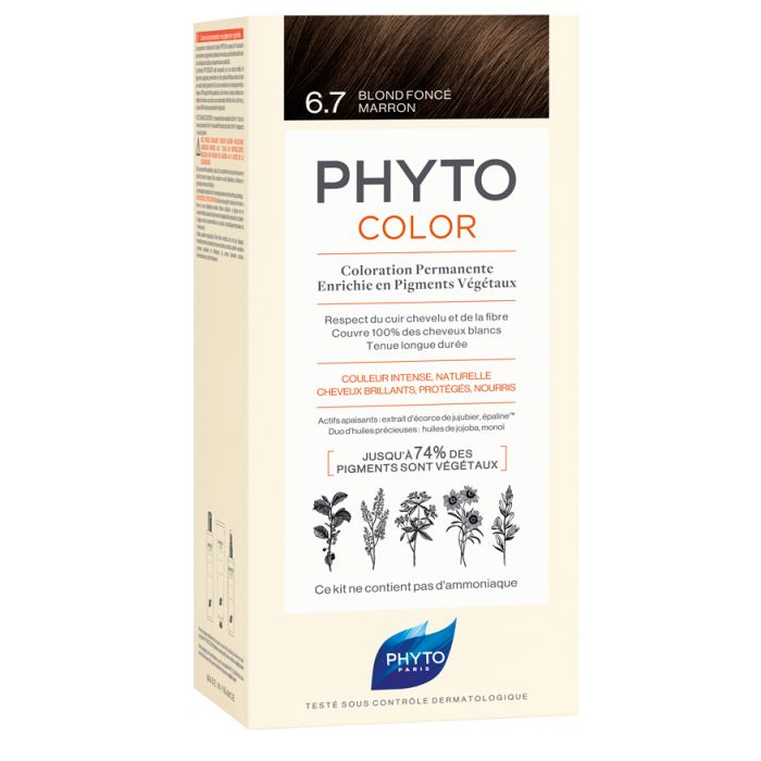 Крем-краска для волос Phyto (Фито) Phytocolor Тон 6.7 (темно-русый каштановый)