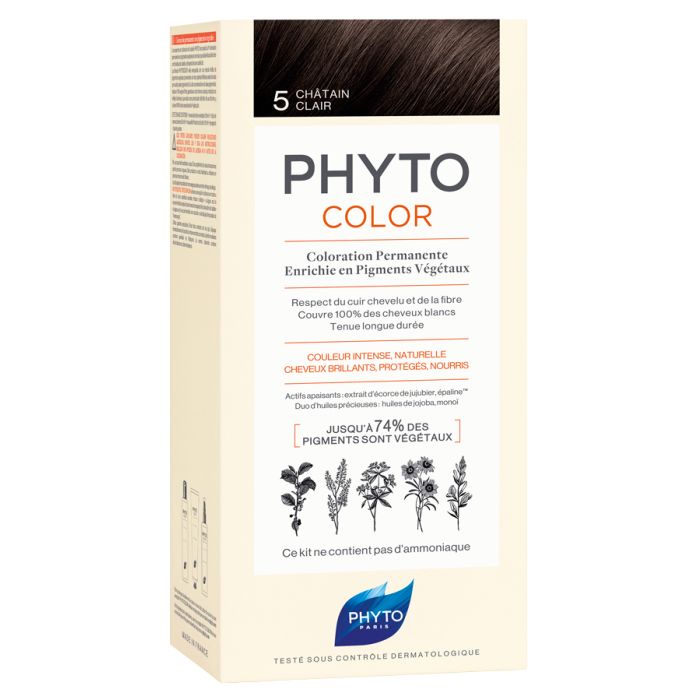 Крем-фарба для волосся Phyto (Фіто) Phytocolor Тон 5 (світлий шатен)