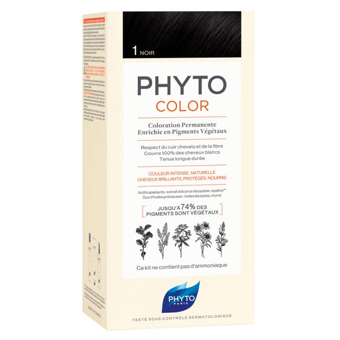 Крем-краска для волос Phyto (Фито) Phytocolor Тон 1 (черный)