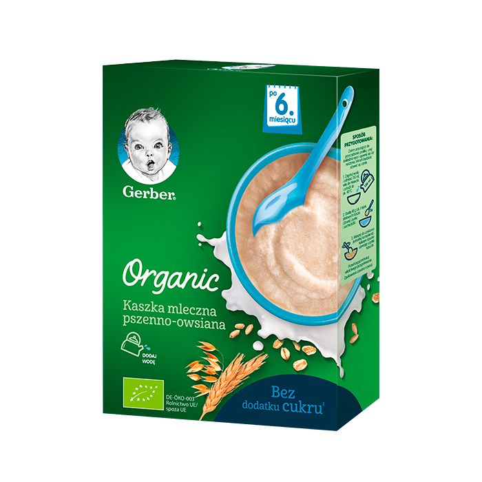 Каша Gerber Organic пшенично-вівсяна з ваніллю з 6 місяців 240 г