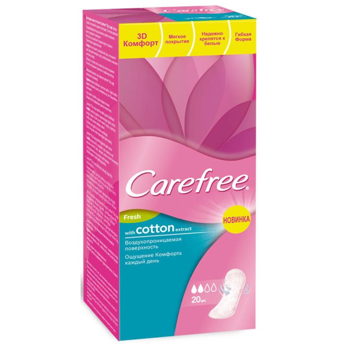 Прокладки Carefree Cotton  Fresh №20