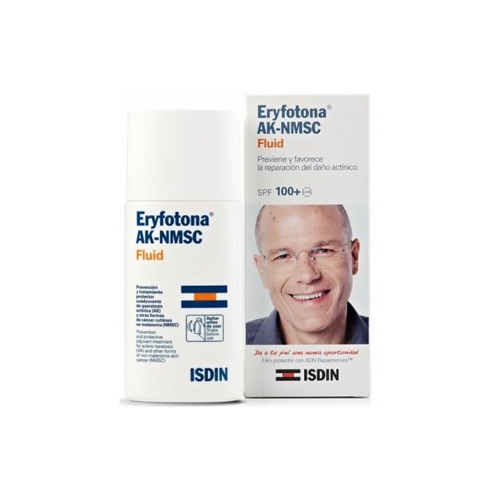 Флюид солнцезащитный ISDIN Eryfotona AK-NMSC SPF 100+ 50 мл - фото №1 Флюид солнцезащитный ISDIN Eryfotona AK-NMSC SPF 100+ 50 мл