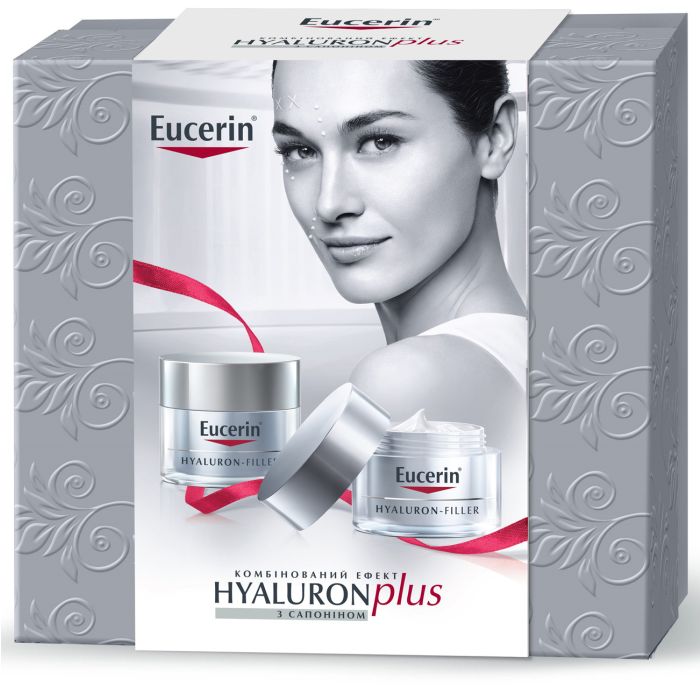 Набор Eucerin (Юцерин) Hyaluron-Filler (Дневной крем 50 мл + Ночной крем 50 мл -50% на второй)