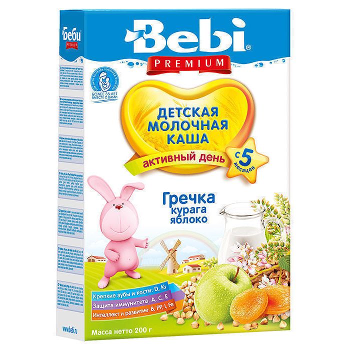 Каша Kolinska Bebi Premium гречка, курага, яблуко с 5 місяців 200 г