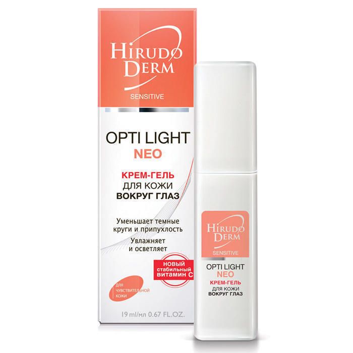 Крем-гель Hirudo Derm Sensitive Opti-Light для шкіри навколо очей 19 мл