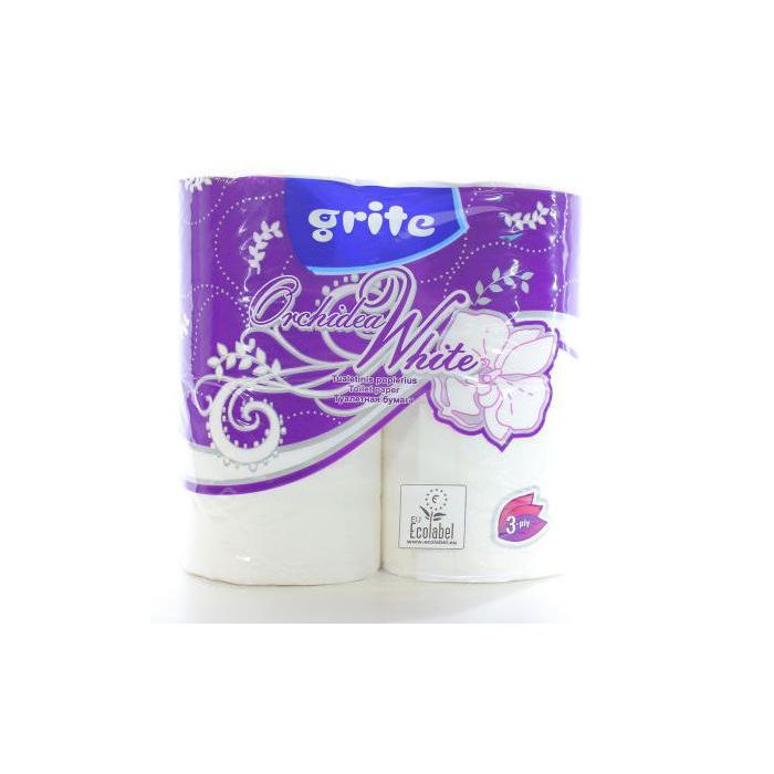 Туалетний папір Grite Orchidea White (150 отривів) 3 шари 4 шт