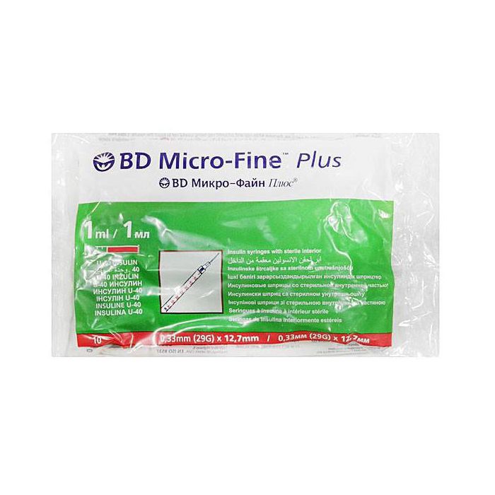 Шприц інсуліновий BD Micro Fine Plus 1 мл U-40 G-29