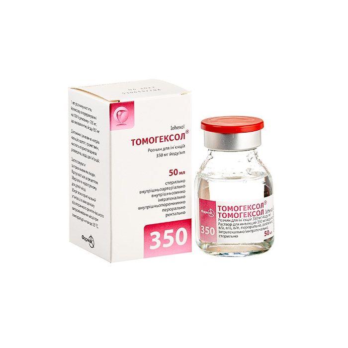 Томогексол розчин для ін'єкцій 350 мг йоду/мл 50 мл №1