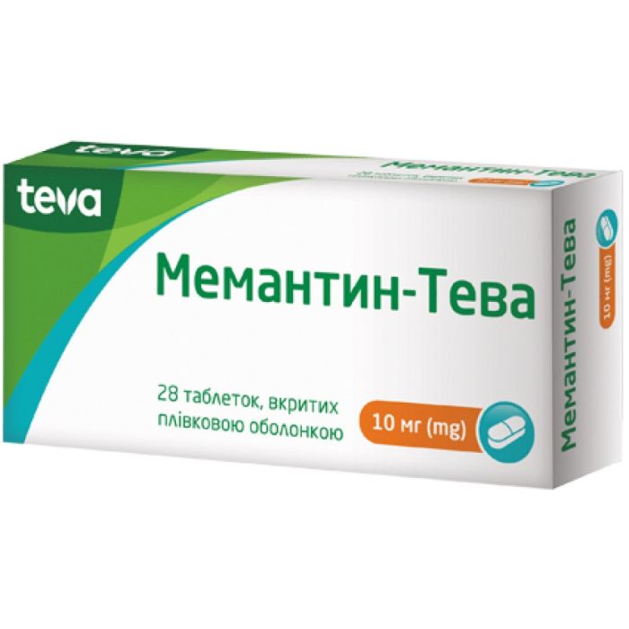 Мемантин-Тева 10 мг таблетки №28