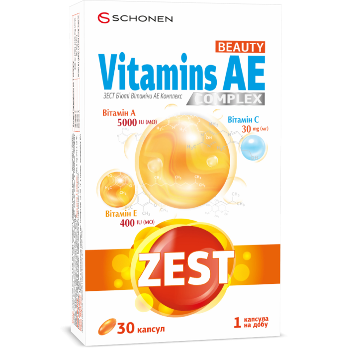 Zest (Зест) Vitamins AE (Вітаміни АЕ) капсули №30