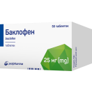 Баклофен 25 мг таблетки/міорелаксант/ №50 foto 1