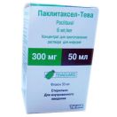 Паклитаксел-ТЕВА конц. д/пр. инф. р-ра 6 мг/мл 50 мл (300мг) №1 фл. - фото №1 Паклитаксел-ТЕВА конц. д/пр. инф. р-ра 6 мг/мл 50 мл (300мг) №1 фл. foto 1
