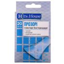 Пластырь H Dr. House прозрачный бактерицидный на полимерной основе 7,2 см х 2,3 см №20 foto 1