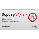 Корсар Н Дуо 80 мг/12,5 мг таблетки №30 foto 1