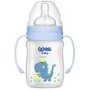 Пляшечка Wee Baby (Ві Бейбі) для годування з широкою шийкою та ручками Classic Plus 150 мл, соска №1 (колір в асортименті) foto 2