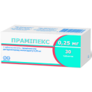 Прамипекс 0,25 мг таблетки №30 foto 1
