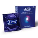 Презервативи латексні з силіконовою змазкою DUREX Dual Extase (рельєфні з анестетиком), 3 шт. foto 1