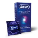Презервативи латексні з силіконовою змазкою DUREX Dual Extase (рельєфні з анестетиком), 12 шт. foto 1