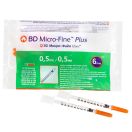 Шприц інсуліновий BD Micro Fine Plus U-100, 0,5 мл 31G (0,25 x 6 мм) №1 foto 2