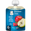 Пюре Gerber яблуко, груша, малина, чорниця (з 6 місяців) 90 г foto 1