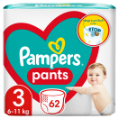 Підгузки-трусики Pampers Pants Розмір 3 (6-11 кг) 62 шт foto 1