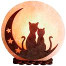 Соляная лампа Коты на Луне 3-4 кг, sl064* foto 1