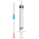 Шприц MedPlast трикомпонентний з двома голками 23G (0,6 х 32 мм) та 24G (0,55 х 25 мм) 2 мл №1 foto 1