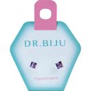 Серьги-иголки Dr.Biju Квадрат 4,0 мм Танзанит, детские, 1 пара foto 1