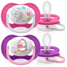 Пустышка силиконовая Philips Avent Ultra Air Animal SCF080/12 ортодонтическая 6-18 месяцев №2 foto 1