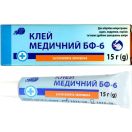 Клей медицинский БФ-6 в тубах в пачке 15 г  foto 1