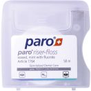 Зубна нитка Paro Swiss riser-floss вощена, з м'ятою та фторидом, 50 м foto 1