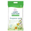 Серветки вологі Lady Cotton для інтимної гігієни з ромашкою 15 шт foto 1